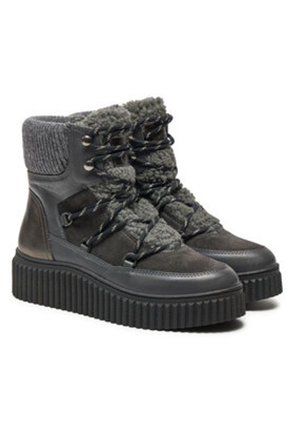 Marc O'Polo Trzewiki OO2M3012 Szary. Kolor: szary. Materiał: skóra