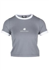 GORILLA WEAR - New Orleans Cropped Koszulka - Szary. Kolor: szary. Sport: fitness