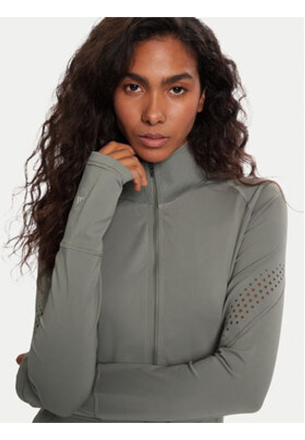 Adidas by Stella McCartney - adidas by Stella McCartney Koszulka techniczna Training Midlayer JW4552 Zielony Slim Fit. Kolor: zielony. Materiał: syntetyk