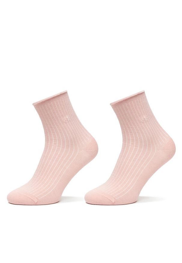 Calvin Klein Skarpety wysokie damskie 701229681 Różowy. Kolor: różowy. Materiał: materiał, bawełna
