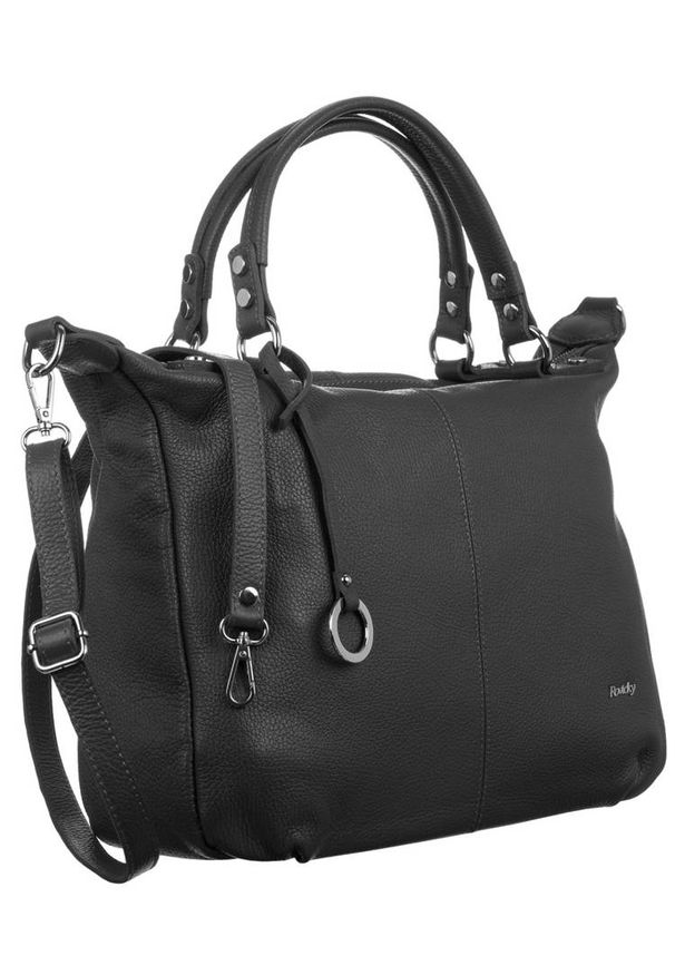 ROVICKY - Shopperka szara Rovicky TWR-149. Kolor: szary. Materiał: skórzane
