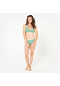 OLAIAN - Góra kostiumu kąpielowego surfingowego damska Olaian Elena. Kolor: zielony. Materiał: tkanina, poliester, elastan, materiał #2