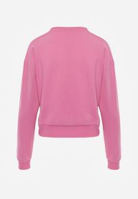 Renee - Fuksjowa Bluza z Bawełną ze Ściągaczami przy Rękawach i w Pasie Alberia. Kolor: różowy. Materiał: bawełna #2