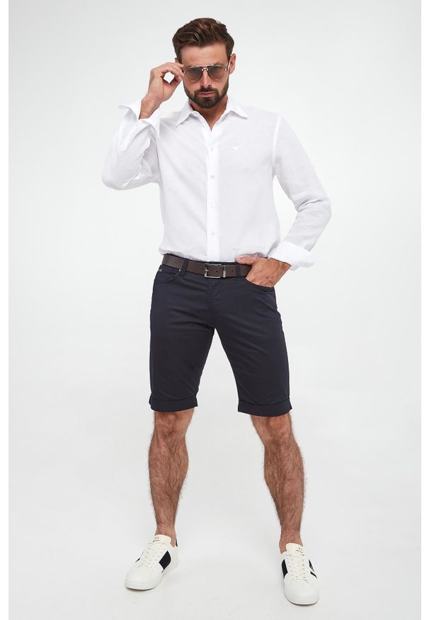 Emporio Armani - Koszula męska lniana EMPORIO ARMANI. Materiał: len