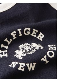 TOMMY HILFIGER - Tommy Hilfiger Top Varsity WW0WW39833 Granatowy Slim Fit. Kolor: niebieski. Materiał: bawełna #8
