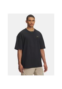 Koszulka Under Armour Woven Label Heavyweight. Kolor: czarny. Sport: fitness #1