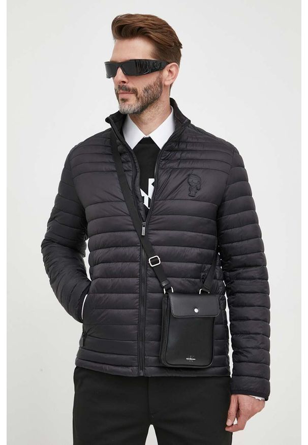 Karl Lagerfeld kurtka męska kolor czarny przejściowa. Kolor: czarny. Materiał: materiał
