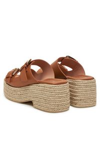 Pollini Espadryle SA28268I0MTD0230 Brązowy. Kolor: brązowy. Materiał: skóra #4