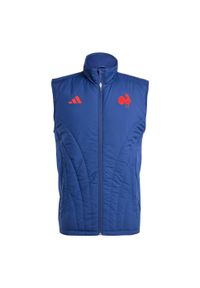 Adidas - Bezrękawnik France Winterized. Kolor: niebieski. Materiał: materiał. Długość rękawa: bez rękawów