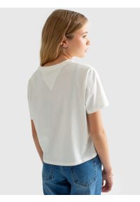 Big-Star - Koszulka dziewczęca z nadrukiem na piersi biała Zoya 100. Okazja: na uczelnię, na co dzień. Kolor: biały. Materiał: jeans, dzianina. Wzór: nadruk. Styl: młodzieżowy, casual, elegancki #4