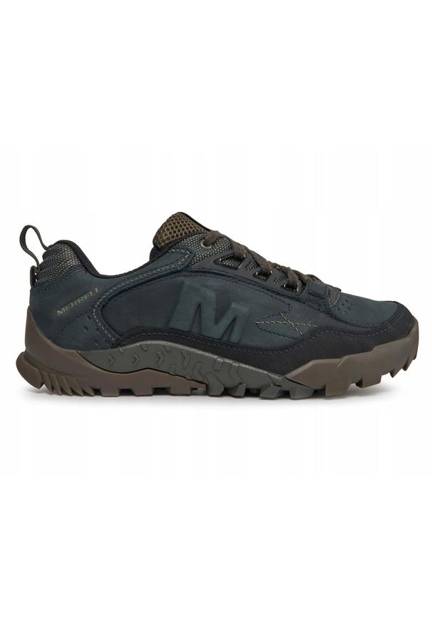 Merrell - Buty trekkingowe męskie MERRELL ANNEX TRAK skóra. Kolor: niebieski. Materiał: skóra. Sport: turystyka piesza