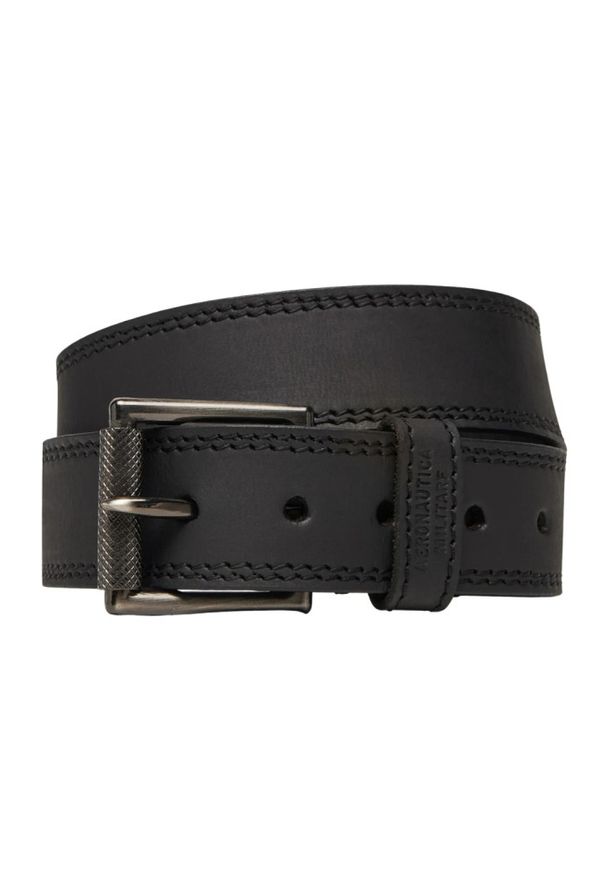 Aeronautica Militare - AERONAUTICA MILITARE Czarny męski skórzany pasek, Rozmiar 95. Kolor: czarny. Materiał: skóra. Styl: elegancki, klasyczny