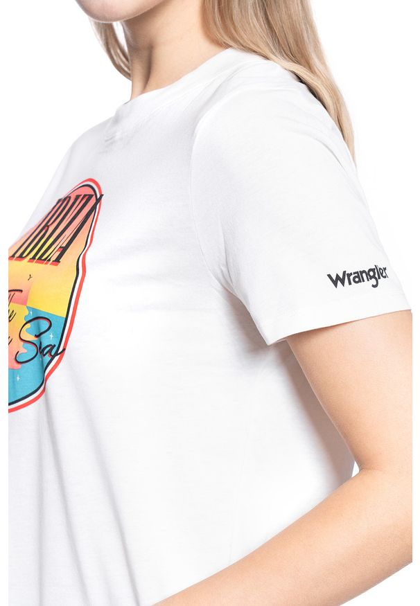 Wrangler - DAMSKA KOSZULKA WRANGLER HIGH RIB REGULAR TEE OFF WHITE W7N9EV737 112131986