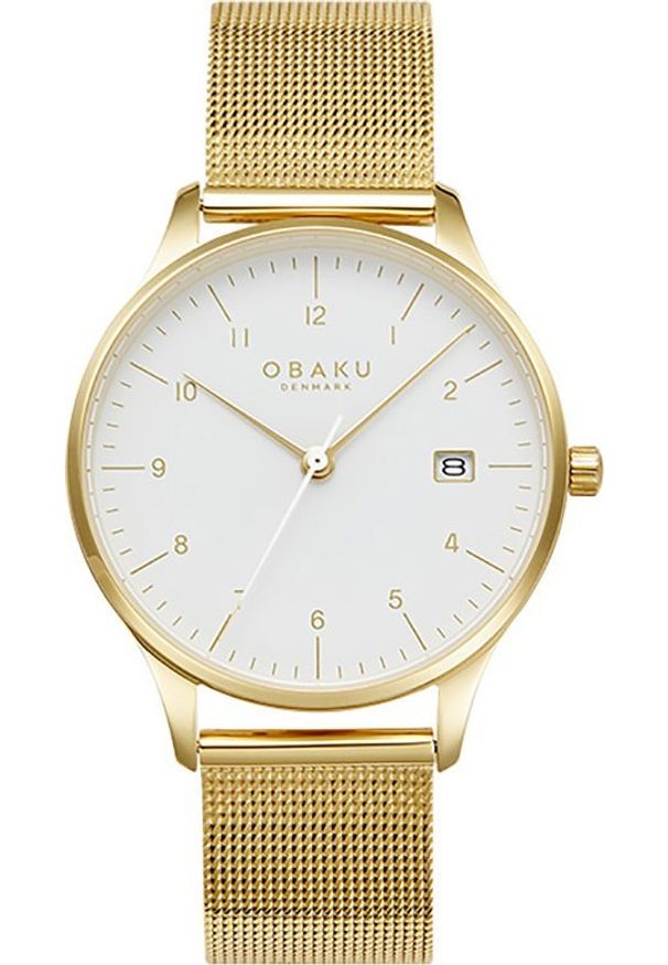 Zegarek OBAKU Zegarek damski Obaku Denmark V298LDGWMG złoty. Kolor: złoty