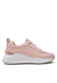 Calvin Klein Sneakersy Internal Wedge Lace Up HW0HW01371 Różowy. Kolor: różowy. Materiał: skóra