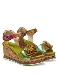 Laura Vita Espadryle Hacdeo 09 Żółty. Kolor: żółty. Materiał: skóra