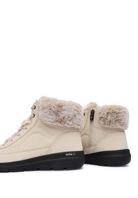 skechers - Skechers Botki Glacial Ultra 144199/NTBK Beżowy. Kolor: beżowy. Materiał: skóra #3
