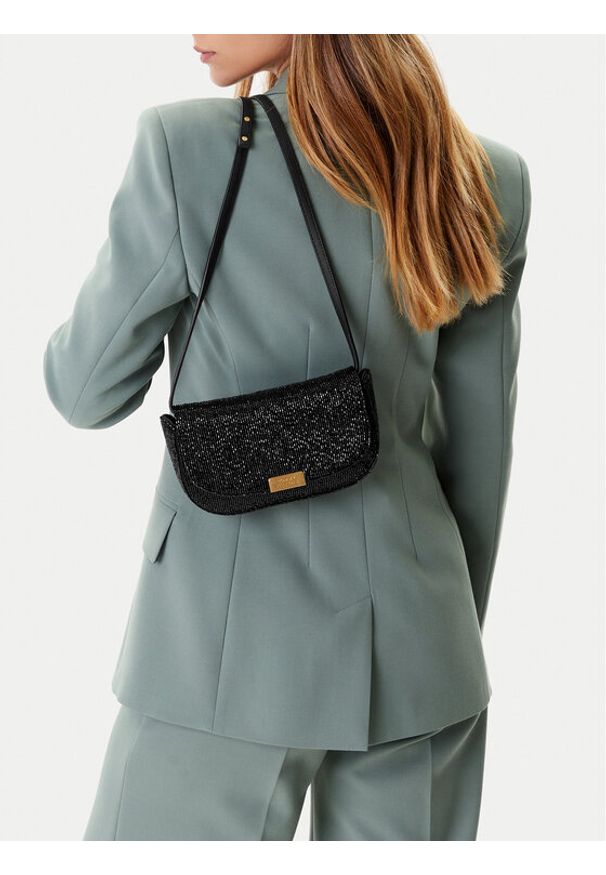 TOMMY HILFIGER - Tommy Hilfiger Torebka Party Le Mini Crossover Beaded AW0AW17940 Czarny. Kolor: czarny. Materiał: skórzane