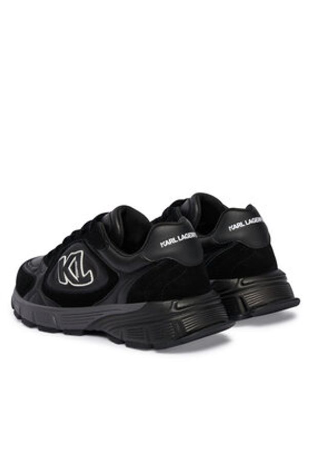 Karl Lagerfeld - KARL LAGERFELD Sneakersy KL55523 Czarny. Kolor: czarny. Materiał: skóra