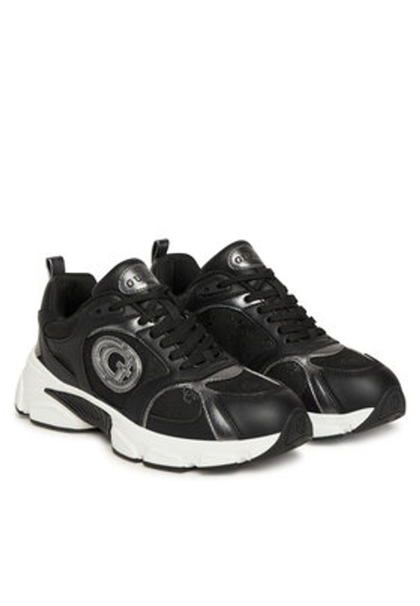 Guess Sneakersy FLFI2B ELE12 Czarny. Kolor: czarny. Materiał: skóra