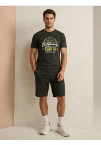 Sinsay - Bawełniane szorty jeansowe - szary. Kolor: szary. Materiał: bawełna, jeans #1