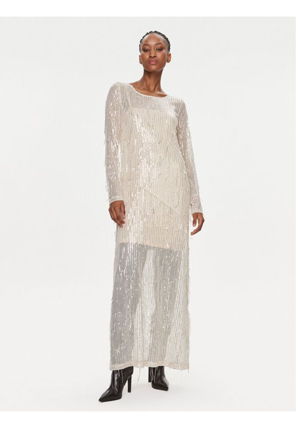 Herskind Sukienka wieczorowa 4994989 Beżowy Regular Fit. Kolor: beżowy. Materiał: syntetyk. Styl: wizytowy