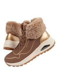 skechers - Buty do chodzenia damskie Skechers Uno Rugged. Wysokość cholewki: za kostkę. Kolor: wielokolorowy, brązowy. Materiał: materiał, syntetyk. Szerokość cholewki: normalna. Sport: turystyka piesza