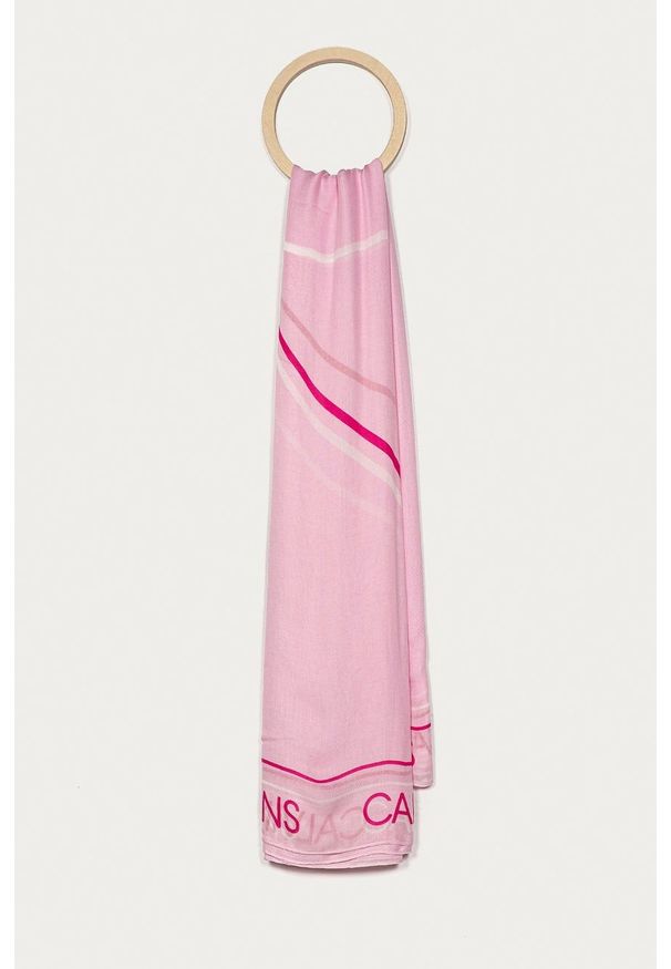Calvin Klein Jeans - Chusta. Kolor: różowy. Materiał: tkanina, materiał