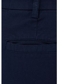 United Colors of Benetton spodnie damskie kolor granatowy dopasowane medium waist. Kolor: niebieski #3