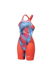 Strój kąpielowy startowy damski Speedo Lzr Valor 2.0 Openback. Kolor: niebieski, czerwony, wielokolorowy