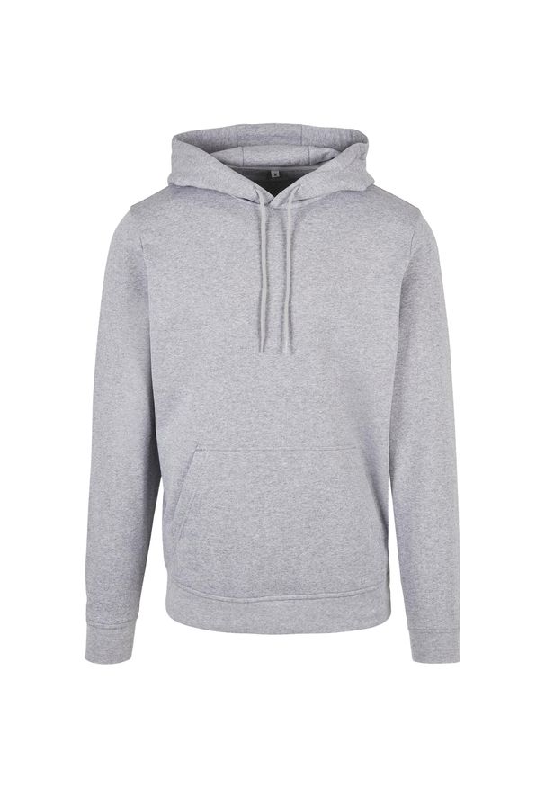 BUILD YOUR BRAND - Bluza Z Kapturem Unisex Dla Dorosłych. Typ kołnierza: kaptur. Kolor: szary