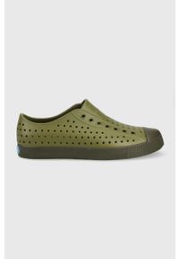 Native tenisówki Jefferson Bloom męskie kolor zielony. Nosek buta: okrągły. Kolor: zielony. Materiał: guma. Szerokość cholewki: normalna. Wzór: motyw zwierzęcy