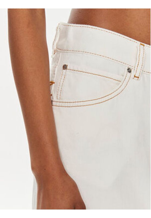 Pinko Spódnica jeansowa Riders 103628 A1VD Biały Regular Fit. Kolor: biały. Materiał: bawełna