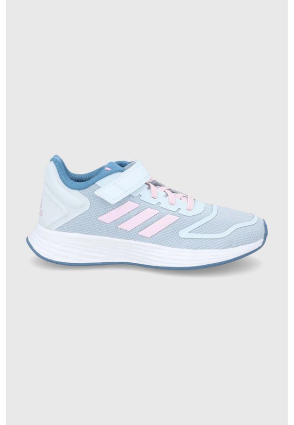 Adidas - adidas buty dziecięce Duramo. Nosek buta: okrągły. Zapięcie: rzepy. Kolor: niebieski. Materiał: materiał, włókno, guma
