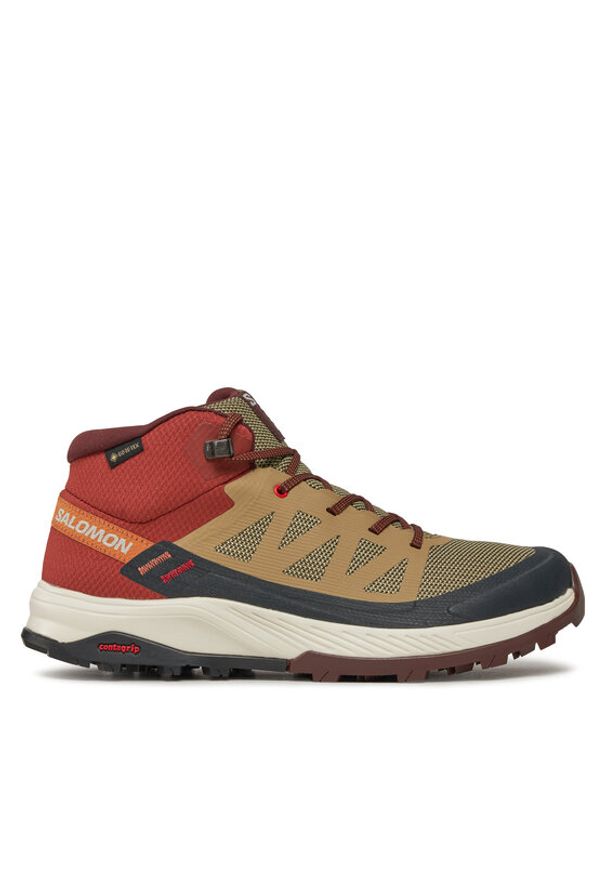 salomon - Salomon Trekkingi Outrise Mid Gtx L47143700 Brązowy. Kolor: brązowy. Sport: turystyka piesza