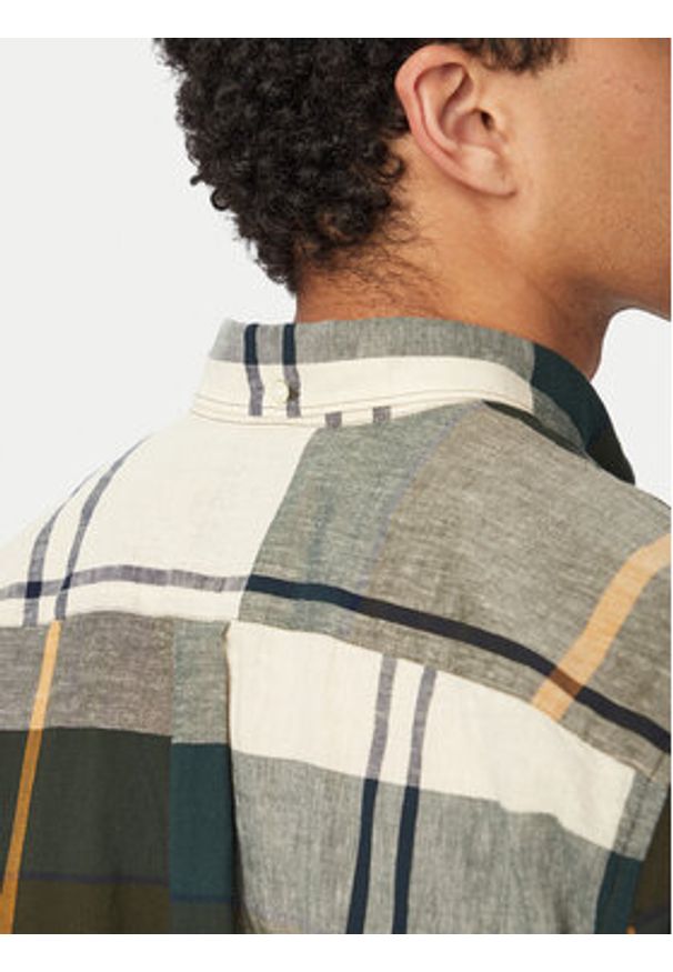 Barbour Koszula Douglas MSH5077TN51 Zielony Regular Fit. Kolor: zielony. Materiał: bawełna