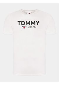 Tommy Jeans T-Shirt Essential DM0DM18264 Biały Slim Fit. Kolor: biały. Materiał: bawełna #5