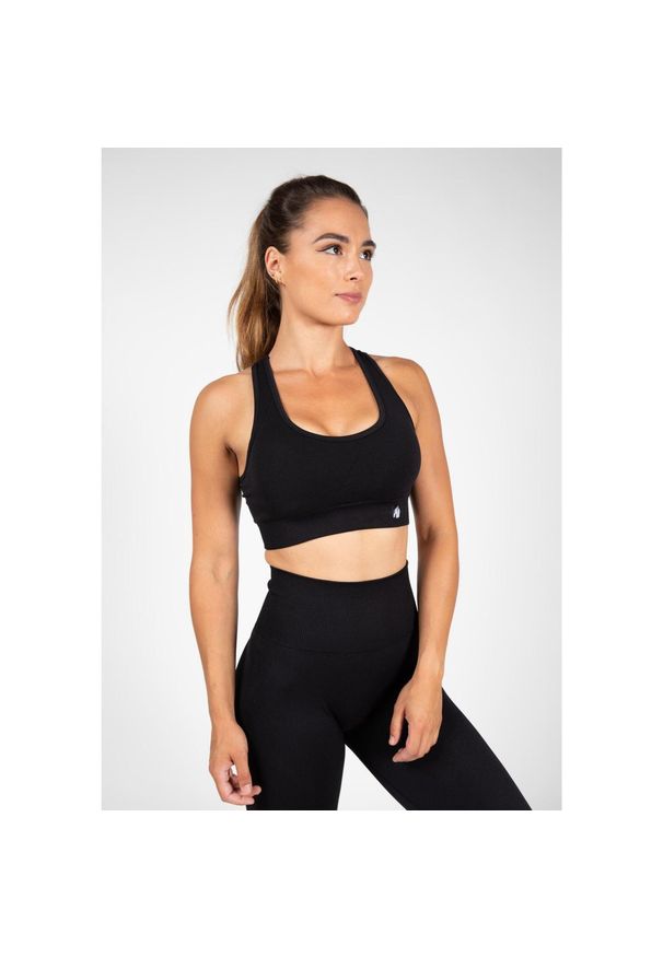 GORILLA WEAR - Stanik fitness cardio Gorilla Wear Yava Seamless Sports Bra. Kolor: czarny. Sport: fitness