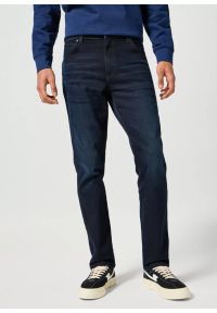 Wrangler - WRANGLER MĘSKIE SPODNIE JEANSOWE TEXAS SLIM DEEP BLUE BLACK 112355027 W12S017421 #5