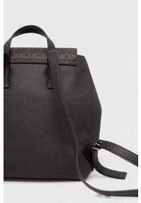Calvin Klein plecak damski kolor brązowy mały wzorzysty. Kolor: brązowy. Materiał: poliester, materiał #5