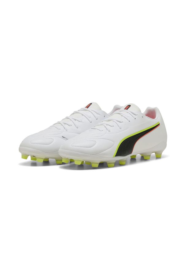 Puma - Buty piłkarskie unisex KING 20 MATCH FG/AG PUMA. Kolor: czerwony, żółty, wielokolorowy, biały. Sport: piłka nożna
