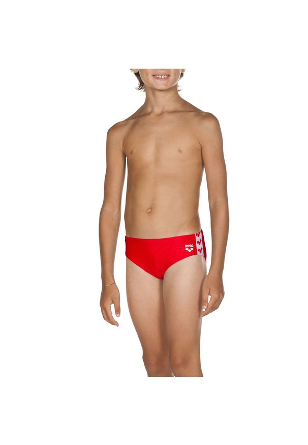 Kąpielówki chłopięce slipy kąpielowe sportowe na basen Arena Team Fit. Kolor: czerwony, wielokolorowy, biały