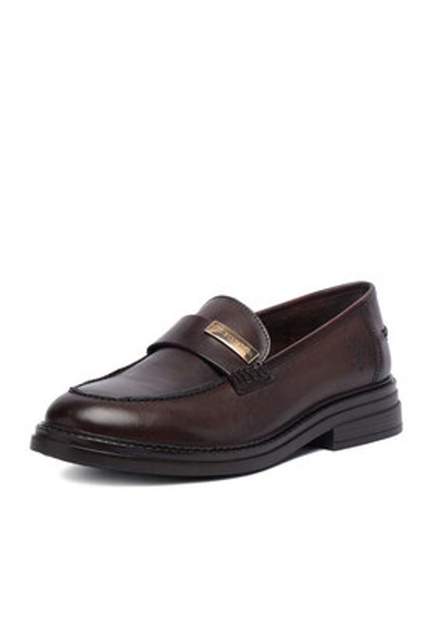 U.S. Polo Assn. Loafersy EO-ALYA001W/6L1 Brązowy ciemny. Kolor: brązowy. Materiał: skóra