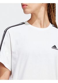 Adidas - adidas T-Shirt Essentials 3-Stripes Single Jersey Crop Top HR4915 Biały Loose Fit. Kolor: biały. Materiał: bawełna #6