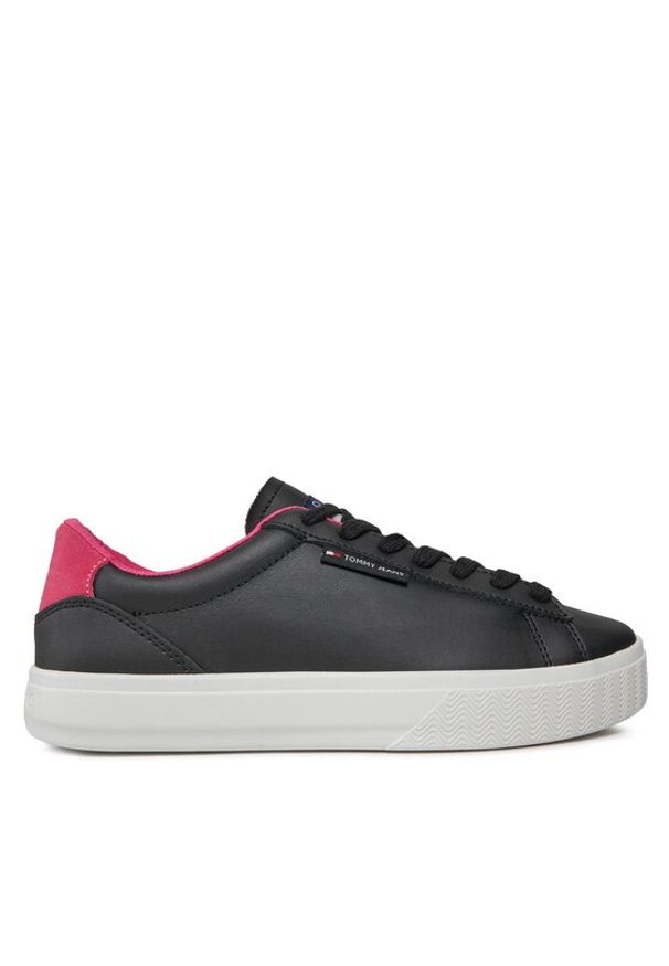 Tommy Jeans Sneakersy Tjw Cupsole Sneaker Ess EN0EN02508 Czarny. Kolor: czarny. Materiał: skóra