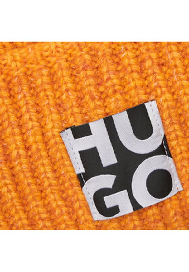 Hugo - HUGO Czapka Women-X 50477679 Pomarańczowy. Kolor: pomarańczowy. Materiał: materiał
