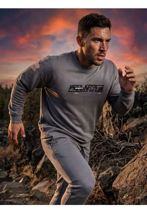 Sinsay - Bluza crewneck SNSY PERFORMANCE - szary. Kolor: szary