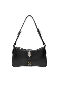 Pinko - PINKO Torebka Arthemis Shoulder Mini AI 24-25 PLTT 103512 A29V Czarny. Kolor: czarny. Materiał: skórzane