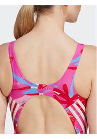 Adidas - adidas Strój kąpielowy Floral 3-Stripes Swimsuit IB5995 Różowy Regular Fit. Kolor: różowy. Materiał: syntetyk #9