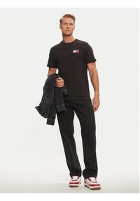 Tommy Jeans T-Shirt Essential Flag DM0DM20740 Czarny Slim Fit. Kolor: czarny. Materiał: bawełna #5
